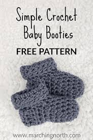 simple crochet baby booties free