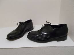 Mens Florsheim Black Leather Cap Toe Lace Up Oxford Shoe