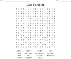 Data Handling Word Search Wordmint