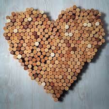 Big Heart Made Of Cork Wine Corks
