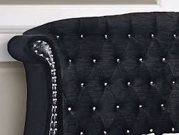 coaster furniture barzini black velvet