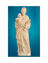 statue en bois de saint joseph