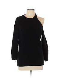Details About David Lerner Women Black Wool Pullover Sweater L
