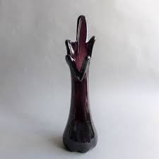 Vintage Purple Murano Glass Vase From