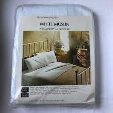 Nip Sears Full Fitted Muslin Bed Sheet