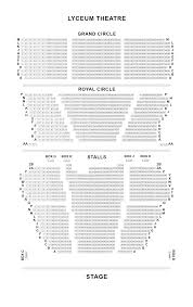 Lyceum Theatre Seating Plan Lyceum Theatre Box Office London