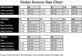 Under Armour Shorts Size Chart