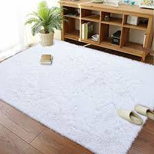 fluffy large gy rug