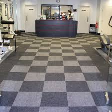 greatmats diagonal heavy duty carpet tiles commercial carpet squares 1 64 ft x 1 64 ft ribbed surface colors beige charcoal or gray