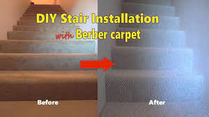install berber carpet on stairs