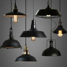 Industrial Loft Warehouse Barn Pendant Lamp Indoor Hanging Ceiling Light Fixture Ebay