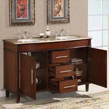 Perfect for chic shared or master nothing makes a statement in your bathroom quite like double sink vanities. Silkroad Exclusive Hyp 0222 T Uwc 55 55 Inch Double Sink Bathroom Vanity Roman Vein Cut Travertine Countertop