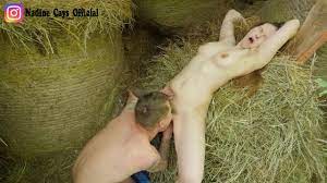 Farmer Girl with a Hairy Pussy is Fucked in the Hay - Outdoor Couple Sex -  RedTube