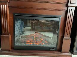 Electric Fireplace W Cherry Coloured