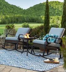 Syracuse Wicker Rocking Chairs And Fire