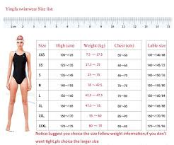 Yingfa Swimwear Size Chart Bedowntowndaytona Com