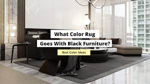 color rug goes with black furniture
