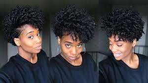curly bob on tapered natural hair