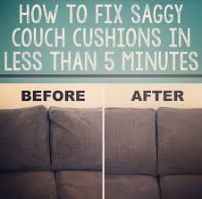 how to easily fix saggy couch cushions