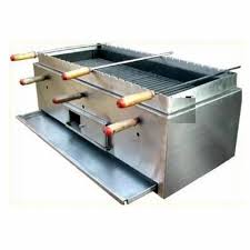 stainless steel charcoal barbecue grill