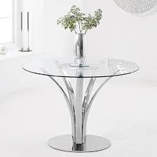 arina round glass dining table with