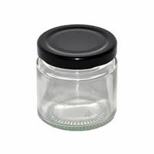 100 Small Round Food Grade Glass Jars