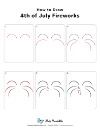 how to draw 4th of july fireworks