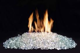 Diamond Nugget Fire Glass Clear