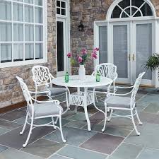 Outdoor Dining Set With Gray Cushions