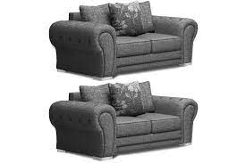 Malmo Grey Fabric 2 2 Seater Sofa Set