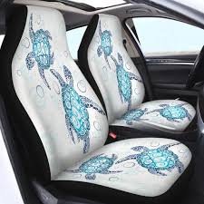 Aqua Sea Turtles Car Seat Cover Coastal