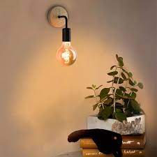 cute decorative wood wall lamp