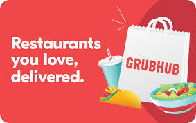 Grubhub is a food delivery service that will deliver food to you (for a fee) or you can pick up your food. Grubhub Egift Card Giftcardmall Com