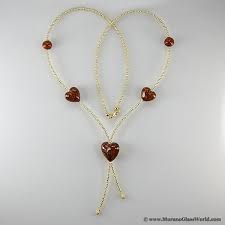 murano necklaces murano hearts tie