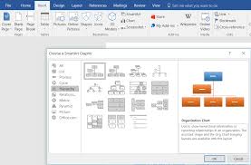 how to make an org chart in word