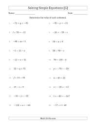Multi Step Equations Worksheet Answers