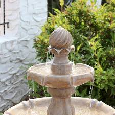 Solar Outdoor Tiered Water Fountain