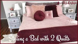 styling a bed with two duvets quilts