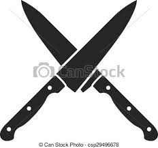 Un cuchillo de sierra (eléctrico o no), dos cuchillos de pelar, un cuchillo de filetear. El Icono De Los Cuchillos Cruzados Cuchillo Y Chef Simbolo De Cocina Plano El Icono De Los Cuchillos Cruzados Cuchillo Y Canstock