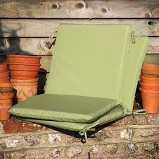 Green High Back Garden Chair Cushions