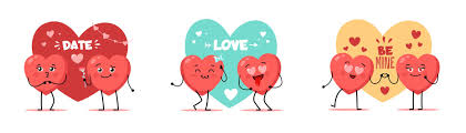 cute hearts couples funny cartoon love