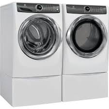 Electrolux white front load laundry pair with eflw427uiw 27 washer and efme427uiw 27 electric dryer. Electrolux 4 3 Cu Ft Front Load Washer With Luxcare Wash System Steam In White Energy Star Efls527uiw The Home Depot