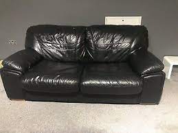 milano 2 seater leather sofa bed