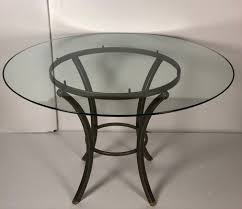 iron glass dining table by pierre