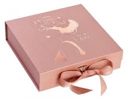pink cardboard folding paper gift