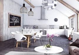 White Brick Walls For Trendy Home