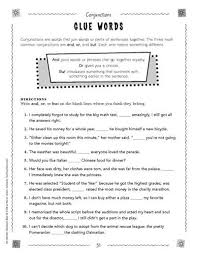 Click on picture to view a small preview of each activity. Conjunctions Glue Words Worksheets Printables Scholastic Parents