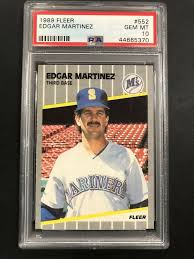 A brett favre rookie card is worth about 500,000 to 1,000,000.it depends on the condition of the card too.if the card is bent or wrecked it is worth any were from. Auction Prices Realized Baseball Cards 1989 Fleer Edgar Martinez
