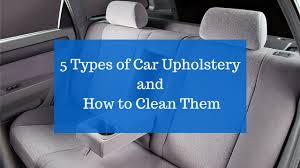 car upholstery and how to clean