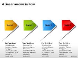 4 Linear Arrows Free Flowchart Template Powerpoint Templates